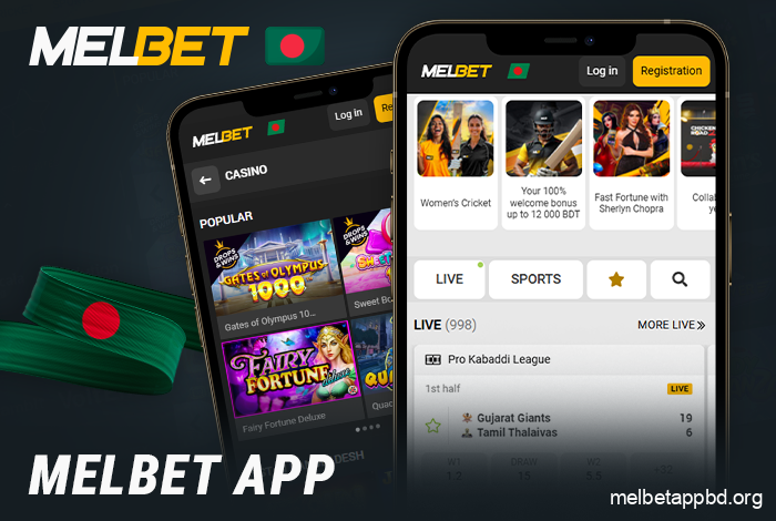 Melbet Bangladesh mobile app for betting and casino games