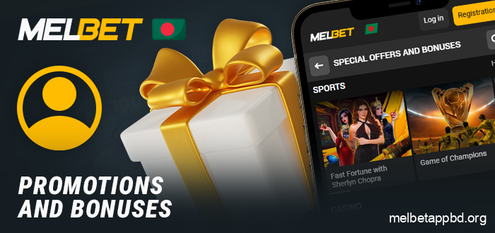 Bonuses for players of the Melbet Bangladesh app