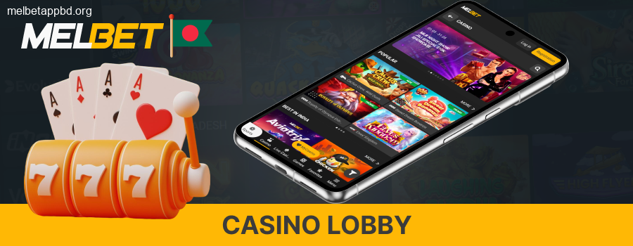 The Online Casino Section of the Melbet App for Players from Bangladesh